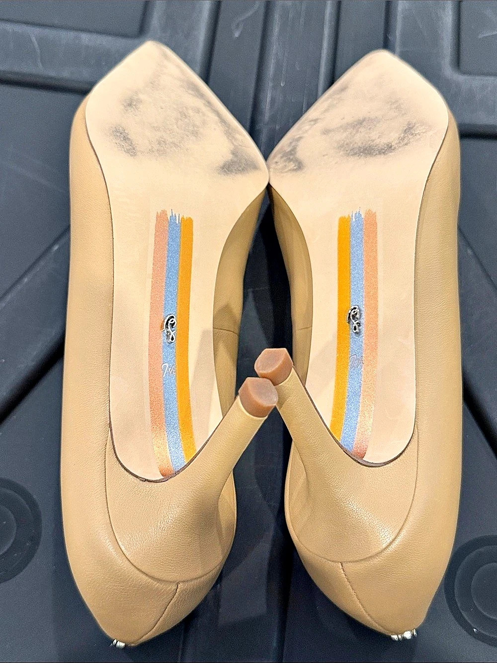 Sam Edelman Hazel Pointed Toe Stiletto Pump in French Sand - Picture 6 of 7